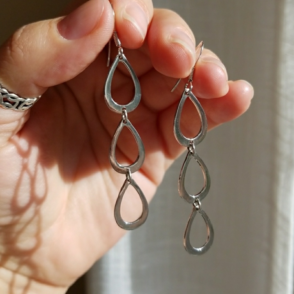Silver earrings